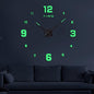 Wooden Numbers Wall Clocks Round Dial only Glow in The Dark Clock Wall for Living Decor Modern Decorative
